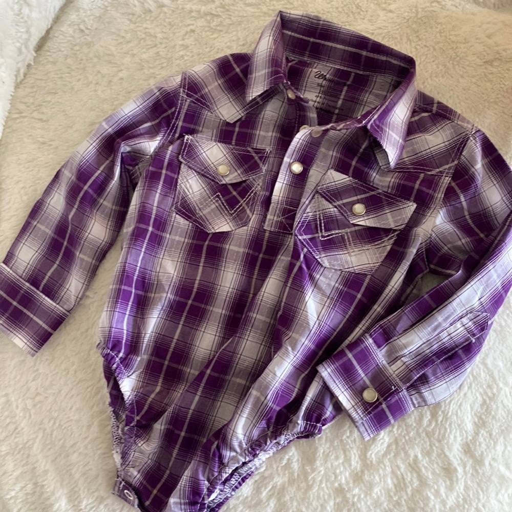 Wrangler Button Up Onesie